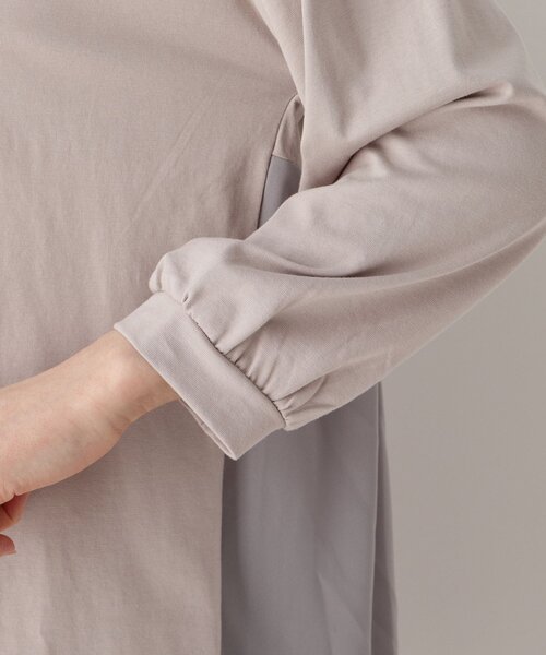 pink adobe（ピンクアドベ）の「◆【M～LL】バックシフォンプリーツプルオーバー（Tシャツ/カットソー・レディース・ライトグレー/ブラック/グリーン/アイボリー・40/38/42）」の10枚目の写真