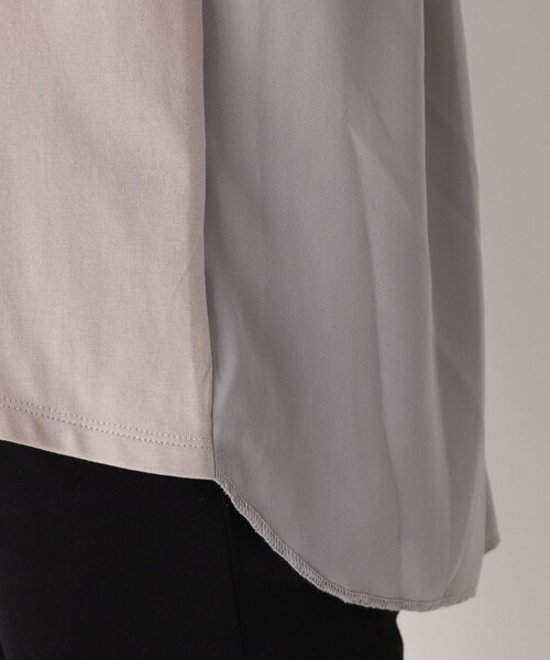 pink adobe（ピンクアドベ）の「◆【M～LL】バックシフォンプリーツプルオーバー（Tシャツ/カットソー・レディース・ライトグレー/ブラック/グリーン/アイボリー・40/38/42）」の11枚目の写真