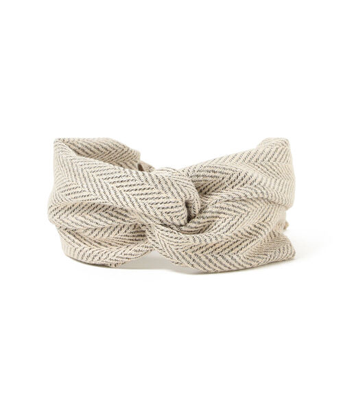 B:MING by BEAMS（ビーミングバイビームス）の「VLANK / ヘリンボーン ヘアバンド（ヘアバンド・レディース・ブラウン/ホワイト系その他5/ミント・ONE SIZE）」の2枚目の写真