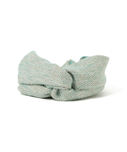 B:MING by BEAMS（ビーミングバイビームス）の「VLANK / ヘリンボーン ヘアバンド（ヘアバンド・レディース・ブラウン/ホワイト系その他5/ミント・ONE SIZE）」の3枚目の写真