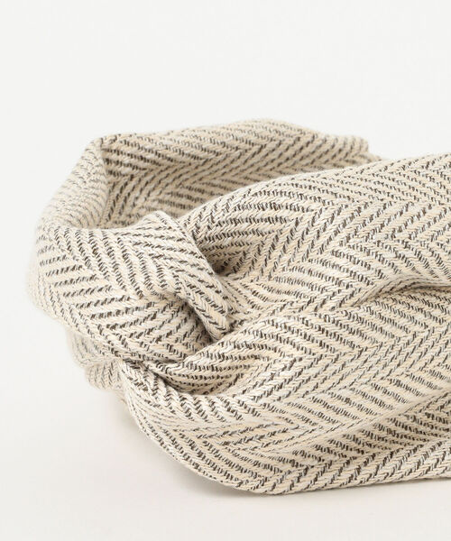 B:MING by BEAMS（ビーミングバイビームス）の「VLANK / ヘリンボーン ヘアバンド（ヘアバンド・レディース・ブラウン/ホワイト系その他5/ミント・ONE SIZE）」の8枚目の写真