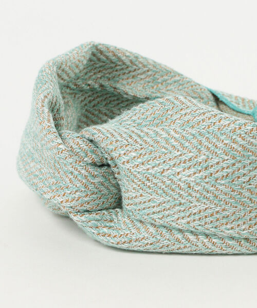 B:MING by BEAMS（ビーミングバイビームス）の「VLANK / ヘリンボーン ヘアバンド（ヘアバンド・レディース・ブラウン/ホワイト系その他5/ミント・ONE SIZE）」の11枚目の写真