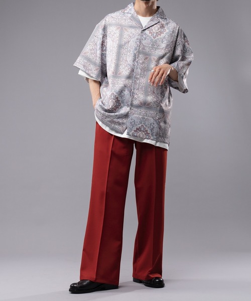 kutir（クティール）の「センタープレスワイドフレアパンツ（その他パンツ・メンズ・ブラック/レッド/グリーン/モカ・SMALL/MEDIUM/LARGE）」の21枚目の写真