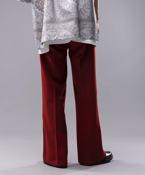 kutir（クティール）の「センタープレスワイドフレアパンツ（その他パンツ・メンズ・ブラック/レッド/グリーン/モカ・SMALL/MEDIUM/LARGE）」の9枚目の写真