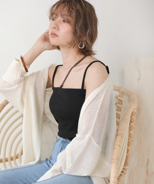 Bab(バブ)の「【WEB限定】アシンメトリーカップ付きキャミソール(キャミソール・レディース・ベージュ/ブラウン/ブラック・38)」の2枚目の写真