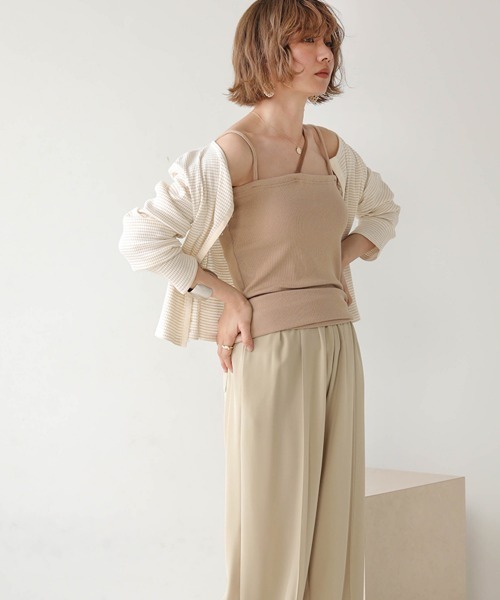 Bab(バブ)の「【WEB限定】アシンメトリーカップ付きキャミソール(キャミソール・レディース・ベージュ/ブラウン/ブラック・38)」の8枚目の写真