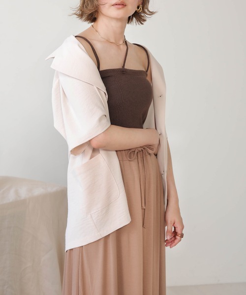 Bab(バブ)の「【WEB限定】アシンメトリーカップ付きキャミソール(キャミソール・レディース・ベージュ/ブラウン/ブラック・38)」の12枚目の写真