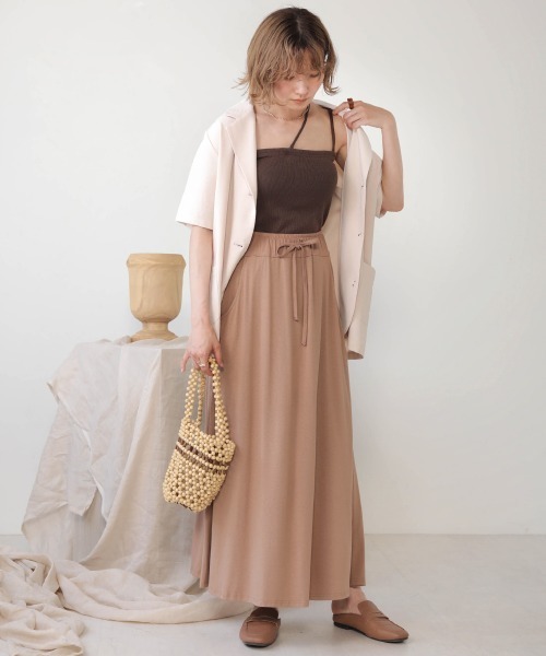 Bab(バブ)の「【WEB限定】アシンメトリーカップ付きキャミソール(キャミソール・レディース・ベージュ/ブラウン/ブラック・38)」の14枚目の写真