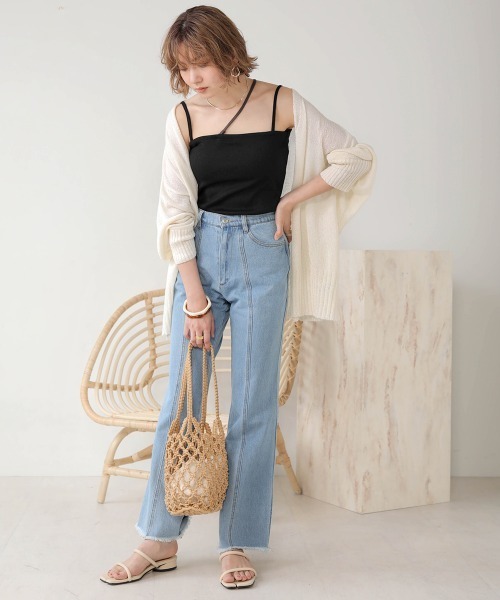 Bab(バブ)の「【WEB限定】アシンメトリーカップ付きキャミソール(キャミソール・レディース・ベージュ/ブラウン/ブラック・38)」の19枚目の写真