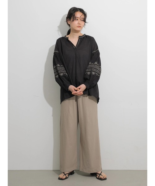 AMERICAN HOLIC(アメリカンホリック)の「カットツイルドロストイージーパンツ(その他パンツ・レディース・ブラック/ネイビー/モカ・M/L)」の10枚目の写真