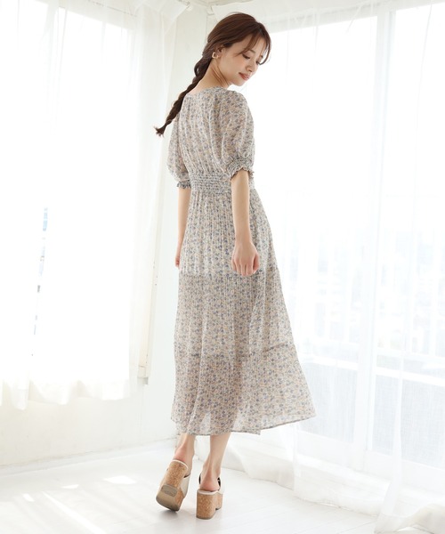 one after another NICE CLAUP（ワンアフターアナザーナイスクラップ）の「プリーツガウンワンピース（ワンピース・レディース・ブルー系その他/イエロー系その他/ドット・FREE）」の20枚目の写真