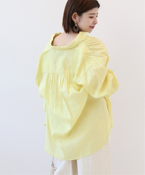 Simplicite(サンプリシテ)の「ラミーコットンゆるシャツ◆(シャツ/ブラウス・レディース・ホワイト/ブラック/イエロー・FREE)」の1枚目の写真