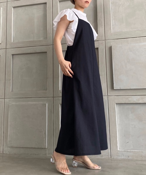 moment+（モーメントプラス）の「リネンライクジャンパースカート