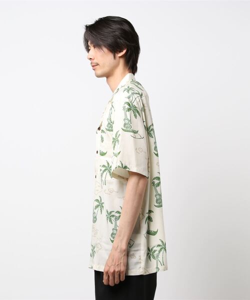TWO PALMS(トゥーパームス)の「TWO PALMS/トゥーパームス HAWAIIANシャツ A(シャツ/ブラウス・メンズ・ホワイト/ライトベージュ・M/S/L/XL)」の4枚目の写真