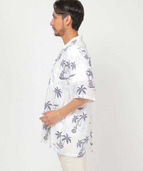 TWO PALMS(トゥーパームス)の「TWO PALMS/トゥーパームス HAWAIIANシャツ A(シャツ/ブラウス・メンズ・ホワイト/ライトベージュ・M/S/L/XL)」の5枚目の写真