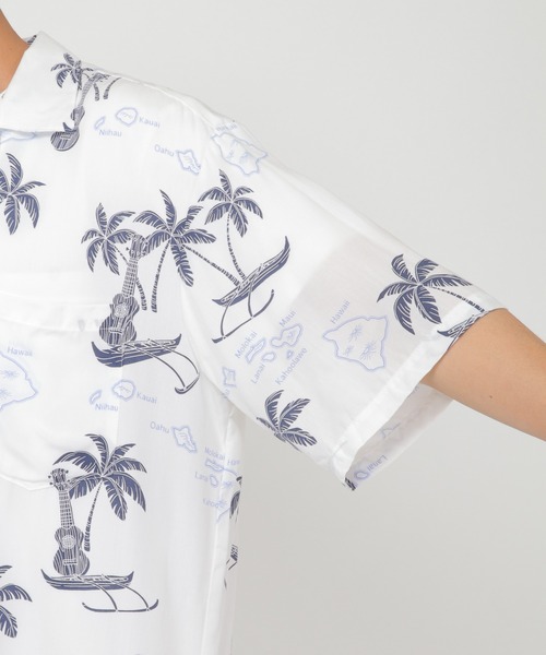 TWO PALMS(トゥーパームス)の「TWO PALMS/トゥーパームス HAWAIIANシャツ A(シャツ/ブラウス・メンズ・ホワイト/ライトベージュ・M/S/L/XL)」の8枚目の写真