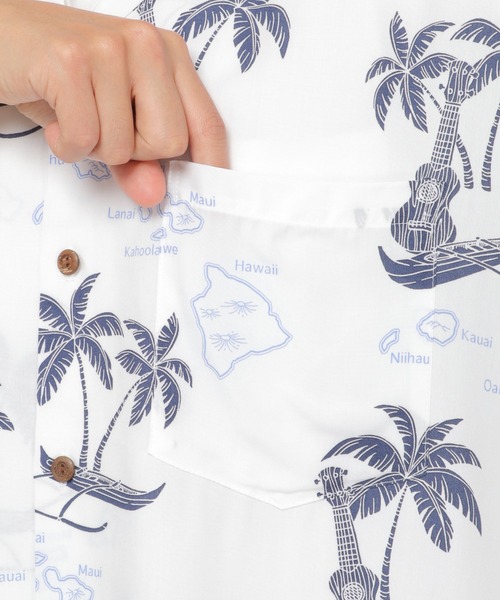 TWO PALMS(トゥーパームス)の「TWO PALMS/トゥーパームス HAWAIIANシャツ A(シャツ/ブラウス・メンズ・ホワイト/ライトベージュ・M/S/L/XL)」の10枚目の写真