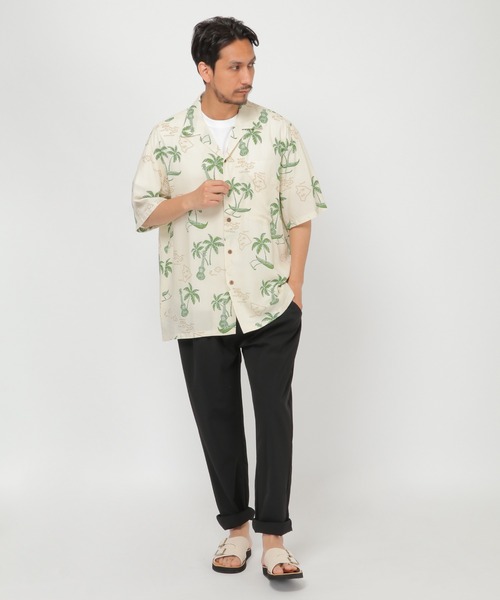 TWO PALMS(トゥーパームス)の「TWO PALMS/トゥーパームス HAWAIIANシャツ A(シャツ/ブラウス・メンズ・ホワイト/ライトベージュ・M/S/L/XL)」の15枚目の写真