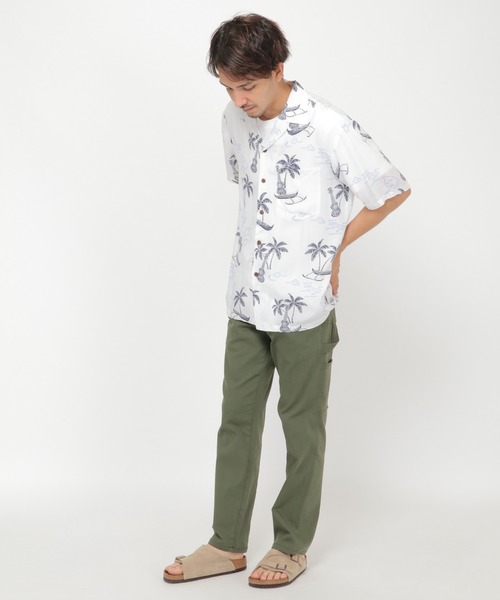 TWO PALMS(トゥーパームス)の「TWO PALMS/トゥーパームス HAWAIIANシャツ A(シャツ/ブラウス・メンズ・ホワイト/ライトベージュ・M/S/L/XL)」の16枚目の写真