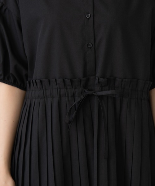 EDIT Gris（エディットグリ）の「【再販/2023新色登場】半袖パフスリーブプリーツワンピース（ワンピース・レディース・ブラック/レッド/ライトブルー・FREE）」の17枚目の写真