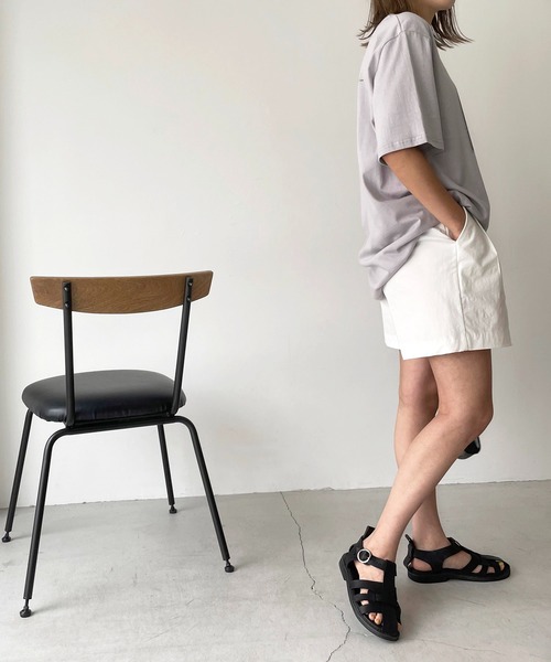 CANAL JEAN(キャナルジーン)の「via j(ヴィアジェイ) 転写ロゴ半袖Tシャツ(Tシャツ/カットソー・レディース・ホワイト/グレー・ONE SIZE)」の7枚目の写真