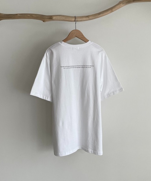 CANAL JEAN(キャナルジーン)の「via j(ヴィアジェイ) 転写ロゴ半袖Tシャツ(Tシャツ/カットソー・レディース・ホワイト/グレー・ONE SIZE)」の10枚目の写真