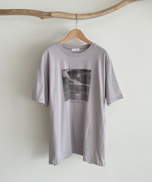 CANAL JEAN(キャナルジーン)の「via j(ヴィアジェイ) 転写ロゴ半袖Tシャツ(Tシャツ/カットソー・レディース・ホワイト/グレー・ONE SIZE)」の11枚目の写真