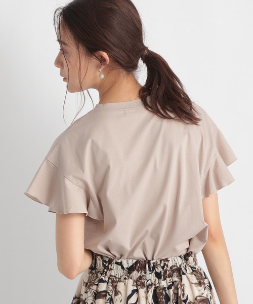 Andemiu（アンデミュウ）の「フリルカットソー953958（Tシャツ/カットソー・レディース・オフホワイト/ライトグレー/カーキ・FREE）」の2枚目の写真