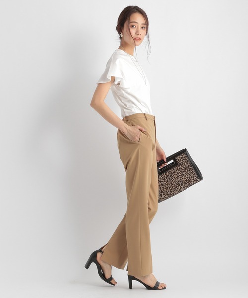 Andemiu（アンデミュウ）の「フリルカットソー953958（Tシャツ/カットソー・レディース・オフホワイト/ライトグレー/カーキ・FREE）」の9枚目の写真