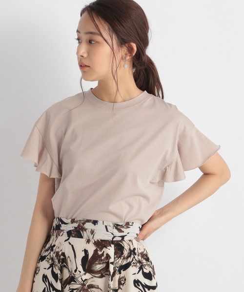 Andemiu（アンデミュウ）の「フリルカットソー953958（Tシャツ/カットソー・レディース・オフホワイト/ライトグレー/カーキ・FREE）」の16枚目の写真