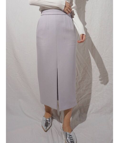 MERCURYDUO（マーキュリーデュオ）の「ボンディングカラーステッチタイトスカート（スカート・レディース・アイボリー/ミント/ラベンダー・SMALL/MEDIUM）」の3枚目の写真