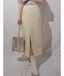 ボンディングカラーステッチタイトスカート