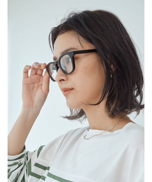 Ungrid（アングリッド）の「マットフレーム伊達メガネ（メガネ・レディース・ブラック・FREE）」の2枚目の写真