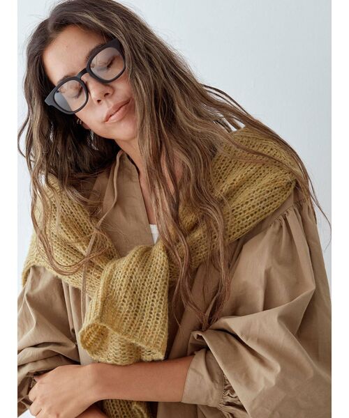 Ungrid（アングリッド）の「マットフレーム伊達メガネ（メガネ・レディース・ブラック・FREE）」の4枚目の写真