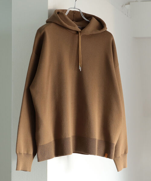 BEAMS LIGHTS(ビームスライツ)の「【WEB限定】BEAMS LIGHTS / ミラノリブ パーカ(パーカー・メンズ・ライトブルー/ブラック/カーキ・SMALL/MEDIUM/LARGE)」の2枚目の写真
