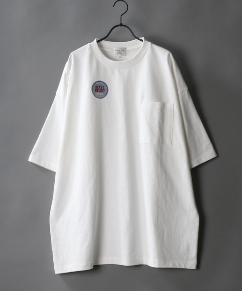 SITRY(シトリー)の「Loose silhouette one pocket basic T-shirt/ルーズシルエット ワンポケット ベーシック Tシャツ(Tシャツ/カットソー・メンズ・ホワイト/アイボリー/ブラック/オートミール/グレー/サーモンピンク/グレイッシュベージュ/イエロー/サックスブルー/ラベンダー・M/L/XL)」の2枚目の写真
