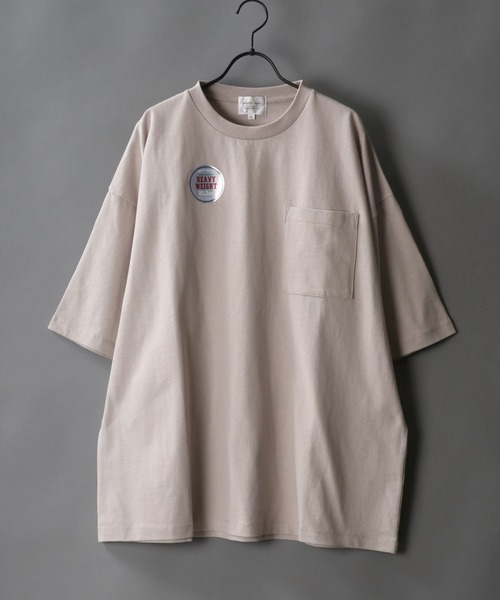 SITRY(シトリー)の「Loose silhouette one pocket basic T-shirt/ルーズシルエット ワンポケット ベーシック Tシャツ(Tシャツ/カットソー・メンズ・ホワイト/アイボリー/ブラック/オートミール/グレー/サーモンピンク/グレイッシュベージュ/イエロー/サックスブルー/ラベンダー・M/L/XL)」の6枚目の写真