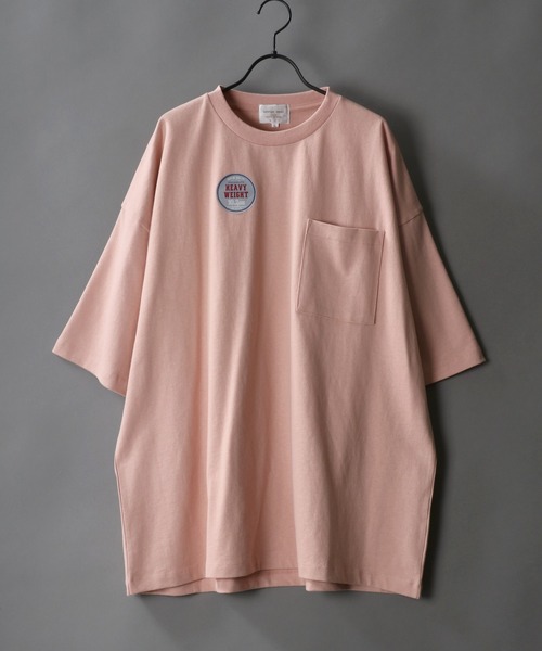 SITRY(シトリー)の「Loose silhouette one pocket basic T-shirt/ルーズシルエット ワンポケット ベーシック Tシャツ(Tシャツ/カットソー・メンズ・ホワイト/アイボリー/ブラック/オートミール/グレー/サーモンピンク/グレイッシュベージュ/イエロー/サックスブルー/ラベンダー・M/L/XL)」の10枚目の写真