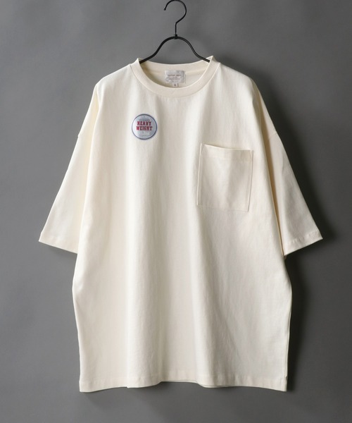 SITRY(シトリー)の「Loose silhouette one pocket basic T-shirt/ルーズシルエット ワンポケット ベーシック Tシャツ(Tシャツ/カットソー・メンズ・ホワイト/アイボリー/ブラック/オートミール/グレー/サーモンピンク/グレイッシュベージュ/イエロー/サックスブルー/ラベンダー・M/L/XL)」の3枚目の写真