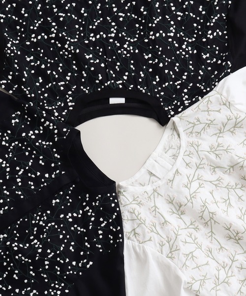 Lene(レネ)の「かすみ草刺しゅう ギャザー袖ブラウス(シャツ/ブラウス・レディース・ホワイト/ブラック・FREE)」の22枚目の写真