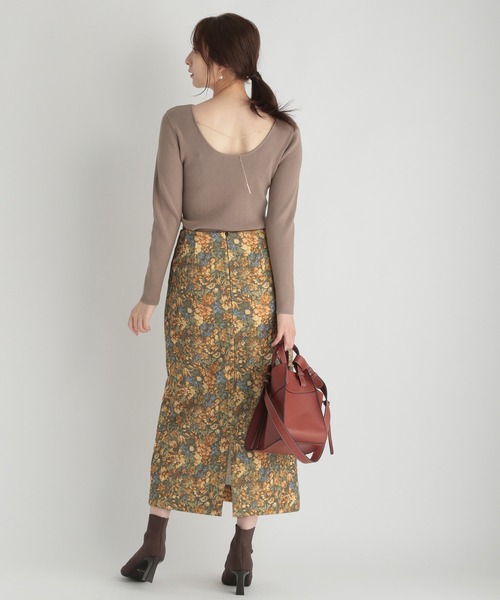 Andemiu（アンデミュウ）の「ゴブランタイトスカート217156（スカート・レディース・ブラック/ベージュ/ブルー/グレー/ライトベージュ/イエロー・SMALL/MEDIUM/X-SMALL）」の12枚目の写真