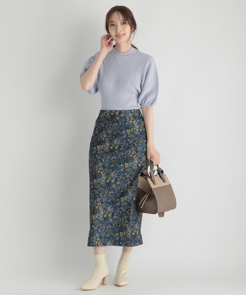 Andemiu（アンデミュウ）の「ゴブランタイトスカート217156（スカート・レディース・ブラック/ベージュ/ブルー/グレー/ライトベージュ/イエロー・SMALL/MEDIUM/X-SMALL）」の13枚目の写真