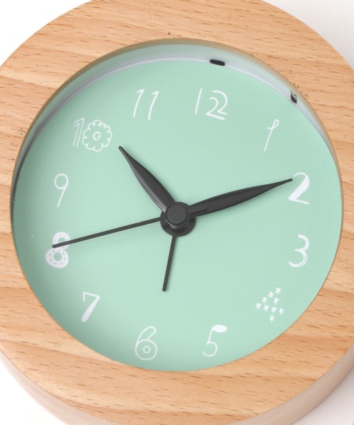 studio CLIP（スタディオクリップ）の「ウッドデスククロック（置時計・レディース・ホワイト/グリーン・FREE）」の8枚目の写真