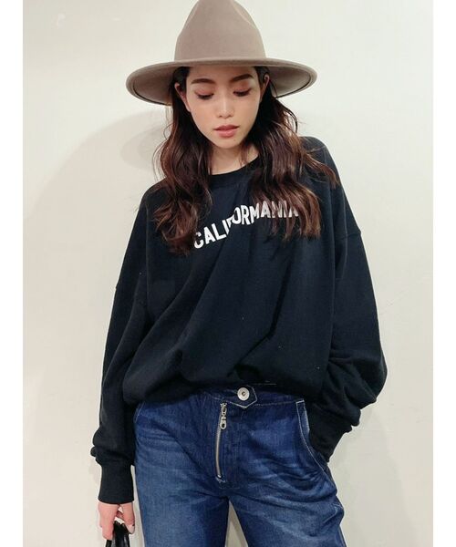 GYDA（ジェイダ）の「CALIFORMANIA BUNNYスウェットトップス（スウェット・レディース・ブラック/ベージュ/オフホワイト・FREE）」の14枚目の写真