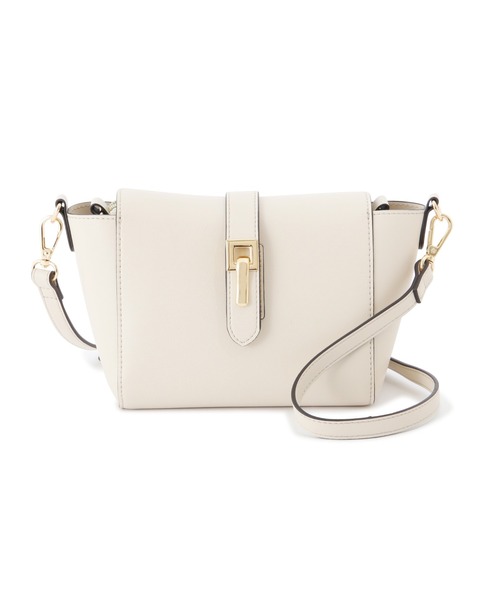 NATURAL BEAUTY BASIC（ナチュラルビューティーベーシック）の「プルアップメタルミニショルダー（ショルダーバッグ・レディース・ネイビー/オフホワイト/マスタード・ﾌﾘ-）」の14枚目の写真