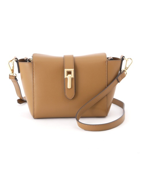 NATURAL BEAUTY BASIC（ナチュラルビューティーベーシック）の「プルアップメタルミニショルダー（ショルダーバッグ・レディース・ネイビー/オフホワイト/マスタード・ﾌﾘ-）」の16枚目の写真