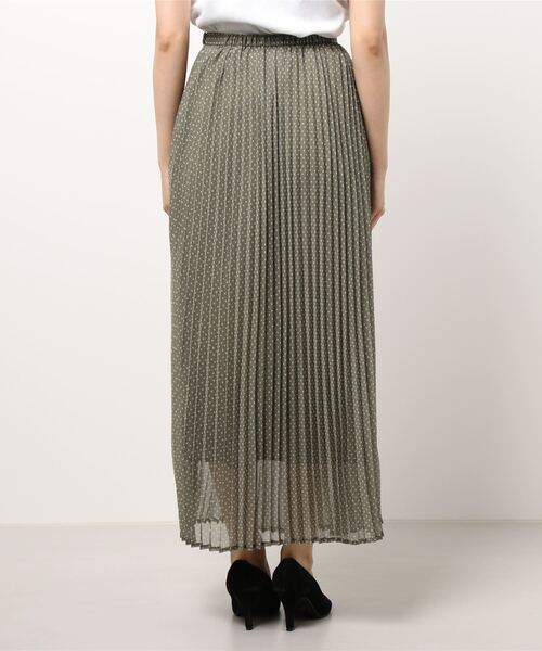 Te chichi（テチチ）の「シアー幾何柄プリーツスカート（スカート・レディース・グリーン/ブラウン・ﾌﾘ-）」の3枚目の写真