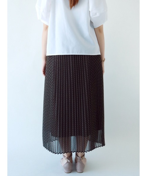 Te chichi（テチチ）の「シアー幾何柄プリーツスカート（スカート・レディース・グリーン/ブラウン・ﾌﾘ-）」の17枚目の写真