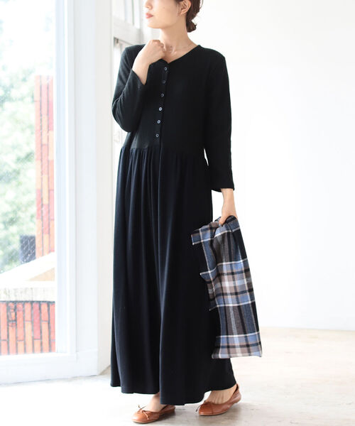 B:MING by BEAMS(ビーミングバイビームス)の「B:MING by BEAMS / ウエスト切り替え カットソー ワンピース(ワンピース・レディース・ブラック/ベージュ/モスグリーン・ONE SIZE)」の12枚目の写真