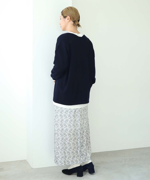 nitca（ニトカ）の「キカバナプリント　バックスリットスカート（スカート・レディース・ホワイト/オレンジ・FREE）」の22枚目の写真